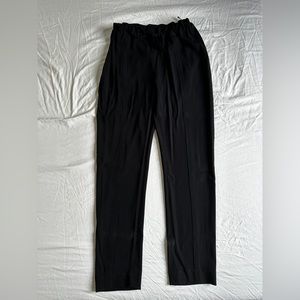 Aritzia Babaton Black Crepe Paperbag Waist Dress Pants